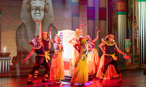Onboard entertainment and a stage show on a Carnival cruise ship
